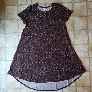 Lularoe carly burgundy high low dress